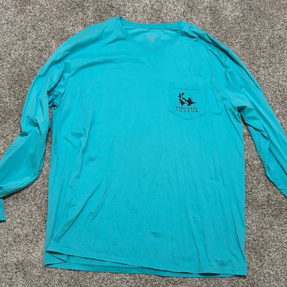 Men's Blue Long Sleeve Shirt